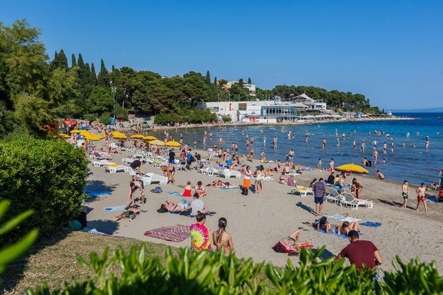 Bačvice Beach in Split — sandy, shallow, family-friendly